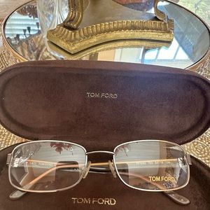 Tom Ford FT5092 5092 753 Gunmetal Brown Eyeglasses 54 mm Made in Italy